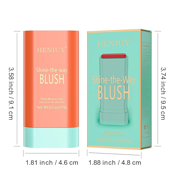 Orange Blush, Multi-Use Blush Stick, Cream Blush for Cheeks, Long Lasting and Waterproof, Natural-Looking Stick Blush for All Skin, Makeup Blush, Coral Orange-Velvo Beauty