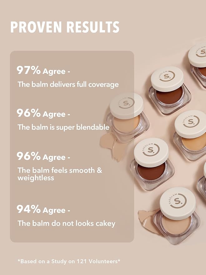 SHEGLAM Hydrating Cream Full Coverage Foundation Balm Long Lasting Concealer Face Foundation for Dry Skin - Wheat-Velvo Beauty