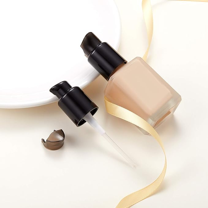 4 Pieces Replacement Foundation Pump Black Plastic Cosmetic Liquid Foundation Make-Up Pump Replacement Tool for and Estee Lauder Double Wear Foundation-Velvo Beauty