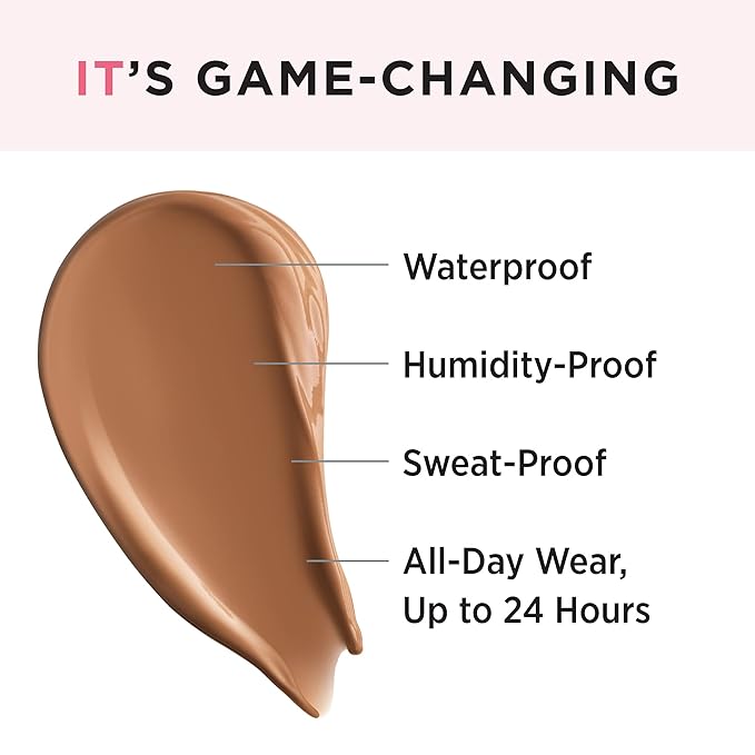 IT Cosmetics Makeup Set - Includes Supersize Bye Bye Under Eye Concealer (40.5 Deep) + Heavenly Luxe Complexion Perfection Concealer Brush (1 fl oz) - with Collagen, Hyaluronic Acid & Antioxidants-Velvo Beauty