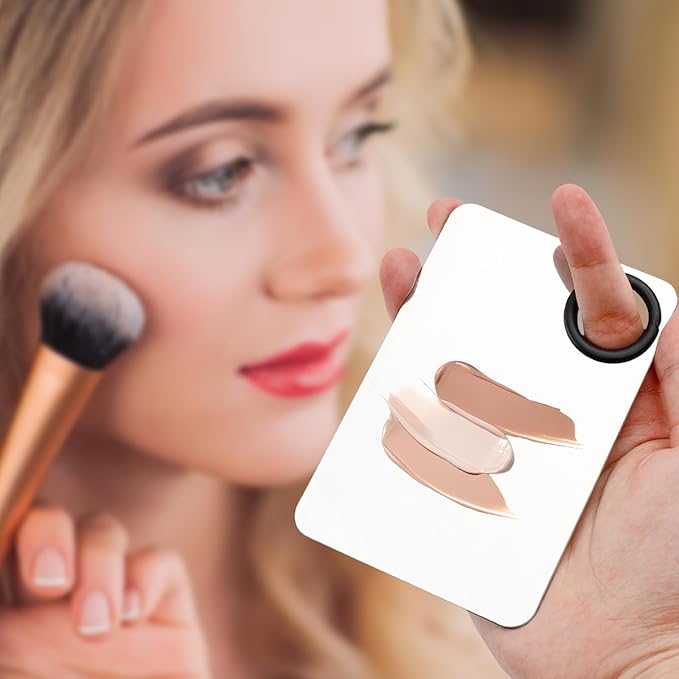 Makeup Spatula and Palette Set Facial Foundation Makeup Tools and Powder Puff Stainless Steel Mixing Spatula for Professional Makeup Nail Art-Velvo Beauty