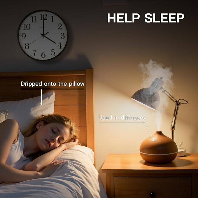 HIQILI Lavender Essential Oil for Diffusers, Aromatherapy, Natural Relaxation, Stress Relief & Sleep Aid, Therapeutic Grade 1 Fl Oz-Velvo Beauty