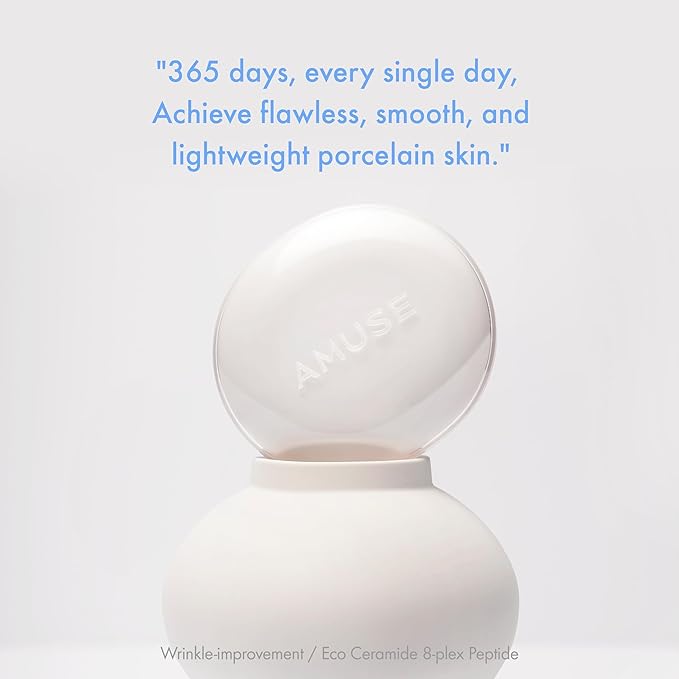 Amuse SEOUL Ceramic Skin Perfector Cushion Foundation Refill | Long-lasting, Lightweight, Semi-matte, Flawless Coverage, Hypoallergenic, Korean Beauty, Vegan(15g / 0.52 oz.) ([Refill] 1.5 NATURAL)-Velvo Beauty