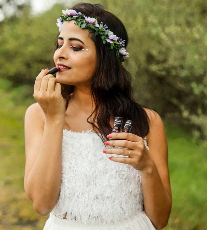 Eco Lips Vegan Cruelty-Free Brazilian Lip Tint Variety Pack - 100% Natural Lip Balm (Blessed, Blissful, Brave, Brazen, Bold) (5 Pack) | Made in USA-Velvo Beauty