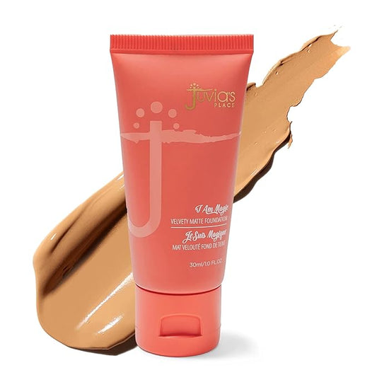 Juvia's Place I Am Magic Velvety Matte Liquid Foundation 450 - Casablanca - Tan w/Golden, Warm Undertone, Makeup Foundation Full Coverage, Lightweight, Long Wear, Velvety Matte Finish-Velvo Beauty