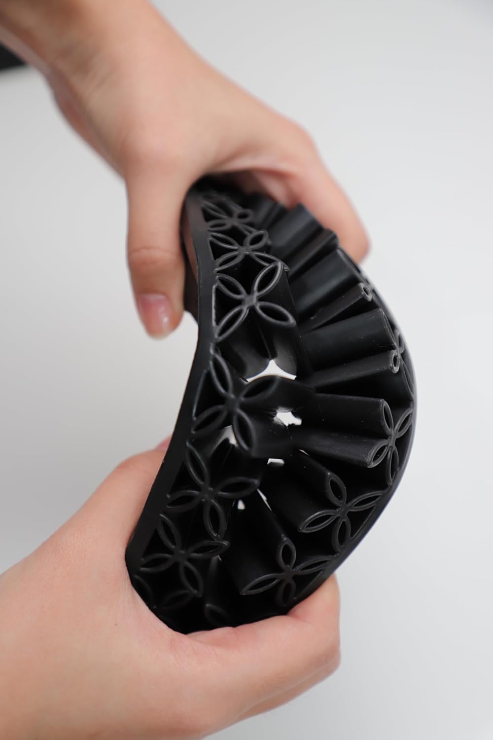 Upright Silicone Brush Holder with Square Corners - Black-Velvo Beauty