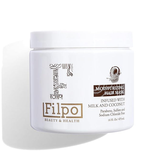 FILPO Coconut Milk Hair Mask - Deep Conditioning with Coconut Oil and Argan Oil for Dry, Damaged, Curly Hair Growth & Sulfate Free Hair Care-Velvo Beauty