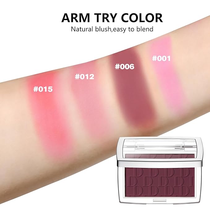 Embossed Blush, Palette Pink Dark Powder Blush Palette-Velvo Beauty