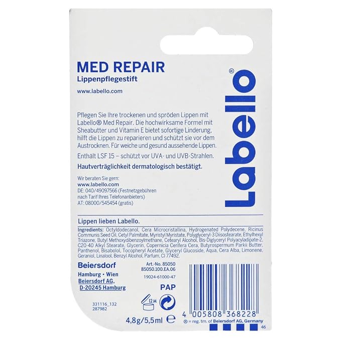 Labello, Med Protection Lip Balm, 5 Gram-Velvo Beauty