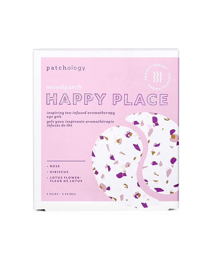 Patchology Happy Place Under Eye Patches - Anti Aging Eye Gels - Under Eye Mask For Dark Circles and Puffy Eyes Care, Treatment & Moisturizer - Eye Bags, Puffiness & Wrinkles Reducer (5 Pairs)-Velvo Beauty