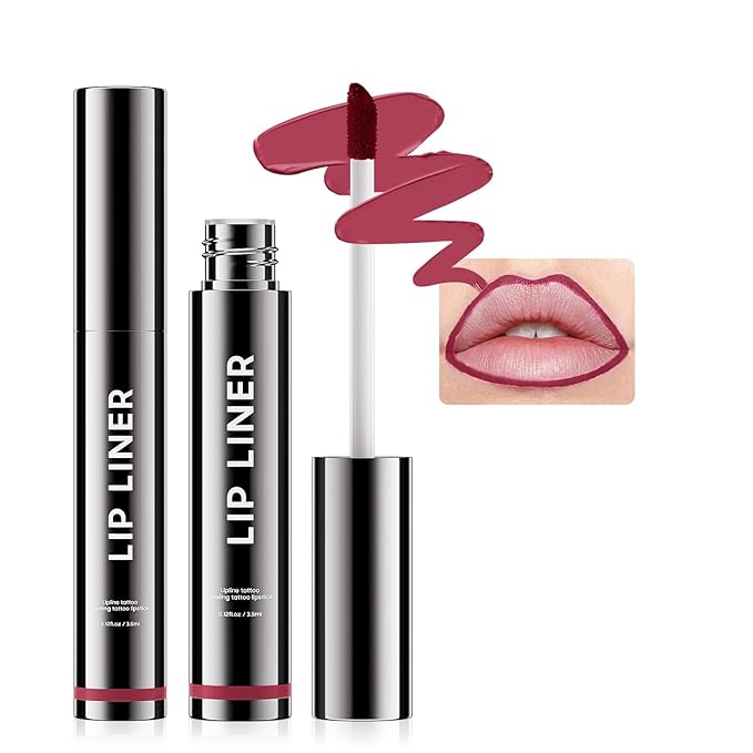 Peel Off Lip Liner Stain - Non-Stick Cup Lip Comfortable Vivid Color Peel Lip Stain Transfer-Proof & Long - Wear, Create Beauty & Charming Lip Makeup For All Skin Types with All-Day (#05 Mauve)-Velvo Beauty