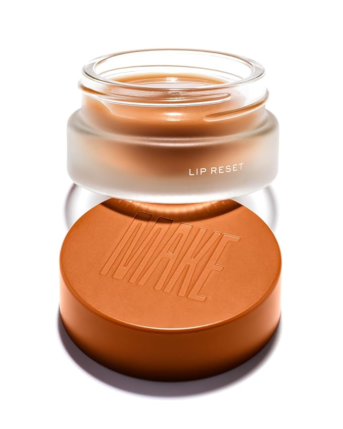 MAKE Beauty Lip Reset Overnight Lip Mask. Nourishing, Hydrating Lip Treatment for Dry, Flaky Lips. Plumps, Softens, and Smooths. Celestial Caramel Flavor-Velvo Beauty