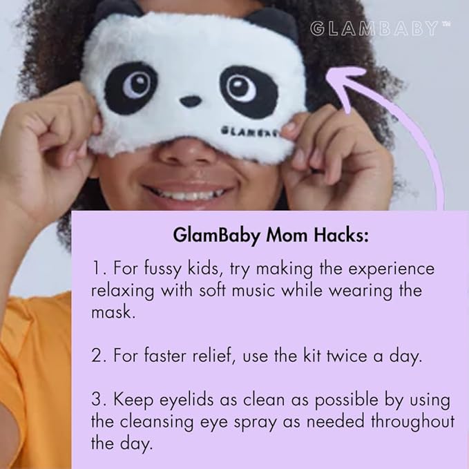 GlamBaby Eye Care - Unbearable Bump™ Kit - stye kit for kids - heat and cooling mask - cleansing spray for eyelid debris-Velvo Beauty