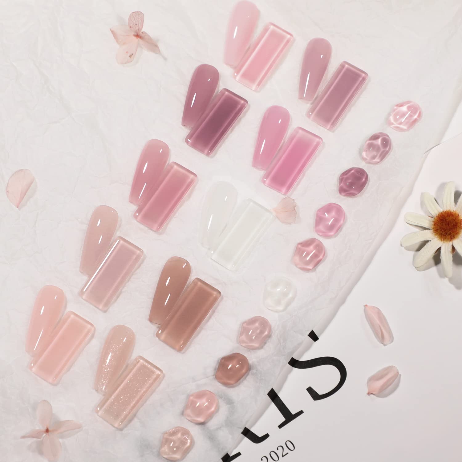 Nude Pink Gel Nail Polish Set, 10 Colors Neutral Nude Gel Polish Kit Translucent Milky White Purple Spring Summer Trend Nail Art DIY Manicure at Home Gifts for Girls Women-Velvo Beauty
