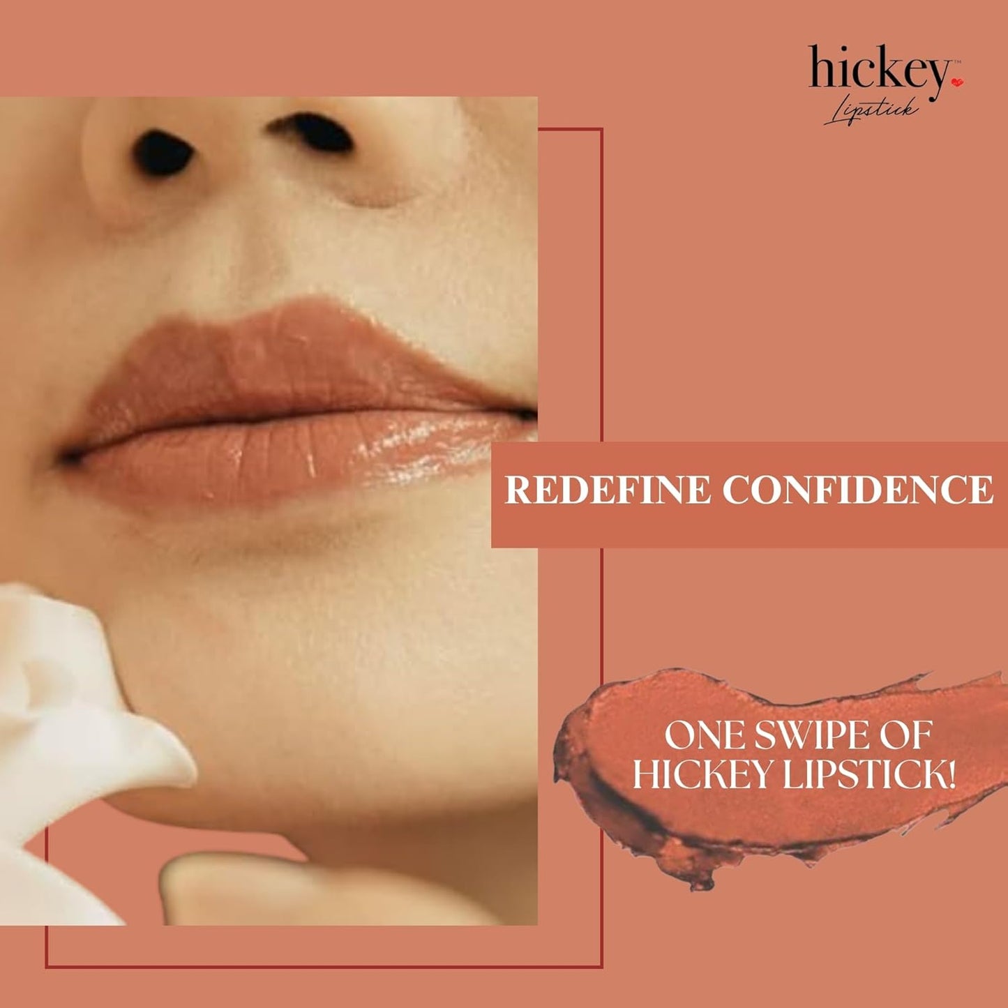 Hickey Lipstick Organic Haute Mess Terracotta Lipstick Shade Refill - Long Lasting Lipstick for Women, Hydrating & Moisturizing Shade, Lip Color for Women, Gluten-Free & Vegan with Highly Pigmented-Velvo Beauty