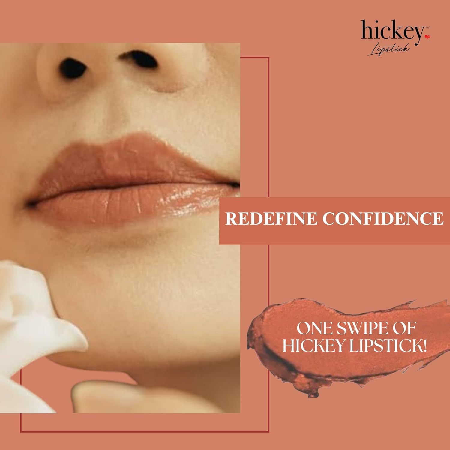 Hickey Lipstick Organic Haute Mess Terracotta Lipstick Shade Refill - Long Lasting Lipstick for Women, Hydrating & Moisturizing Shade, Lip Color for Women, Gluten-Free & Vegan with Highly Pigmented-Velvo Beauty