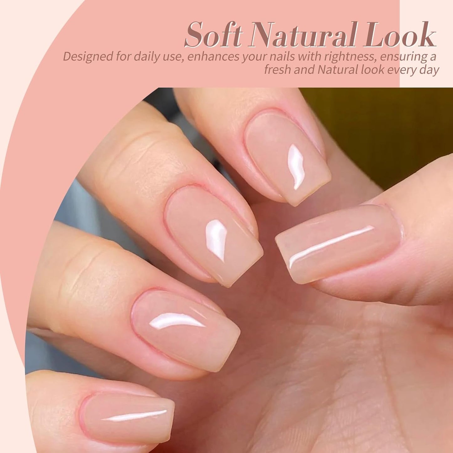 Born Pretty Jelly Nude Gel Nail Polish Set,Nude Clear Gel Nail Polish Sheer Crystal Transparent Gel Polish Soak Off U V Light Cure Gel Polish Kit Nail Art Manicure DIY Salon Home 6PCS 7 ML-Velvo Beauty