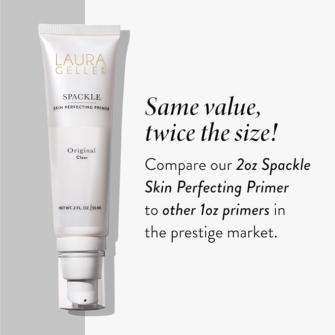 LAURA GELLER NEW YORK Spackle Primer - Original - Super-Size 2 Fl Oz - Hyaluronic Acid Makeup Primer for Mature Skin-Velvo Beauty
