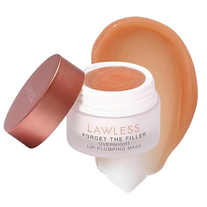 LAWLESS Forget the Filler Lip Mask - Cinnamon Sugar - Premium Overnight Lip Plumping Treatment with Natural Ingredients Designed to Plump, Hydrate, and Smooth Lips - 0.28 oz-Velvo Beauty