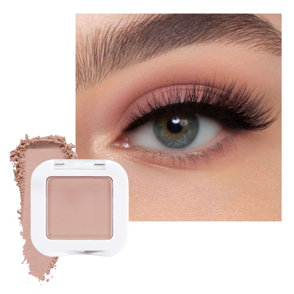Matte Singe Eye Shadow Palette Makeup, Matte Nude Pink Monochrome Eyeshadow For Old Women, Mini Singe Pressed Pigmented Waterproof Sombras Para Ojos, Vegan, Talc, Paraben & Cruelty Free, 19-Velvo Beauty