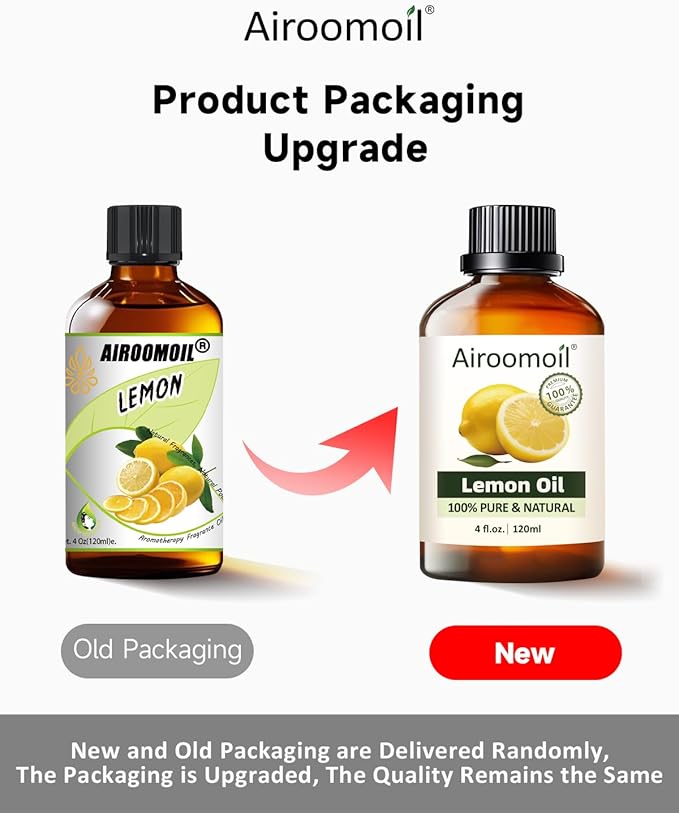 Pure Lemon Essential Oil, 100% Pure Natural Lemon Essential Oil, Premium Grade Essential Oils for Diffusers for Home, Skin, Care Massage, Soap Making, Aromatherapy, 4 Fl Oz | 120ml-Velvo Beauty