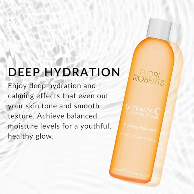 Ultimate-C Clarifying Toner by Flori Roberts, Facial Toner for Women of Color or Deeper Skin Tones, Protects Against Signs of Aging, Refreshing, Hydrating, Calming, Alcohol-Free-Velvo Beauty