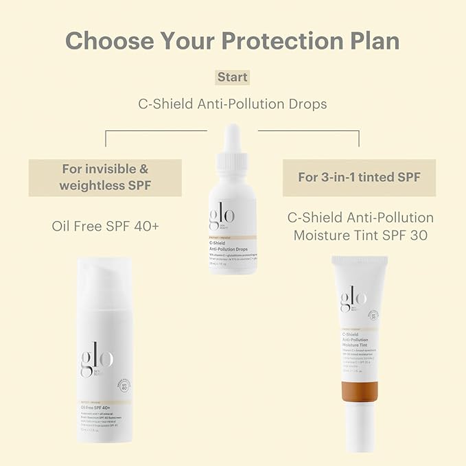 Glo Skin Beauty C-Shield Anti-Pollution Moisture Tint - Tinted Moisturizer With SPF 30 for Face, Broad Spectrum Protection & Vitamin C, 1.7 Oz (3W-Light)-Velvo Beauty