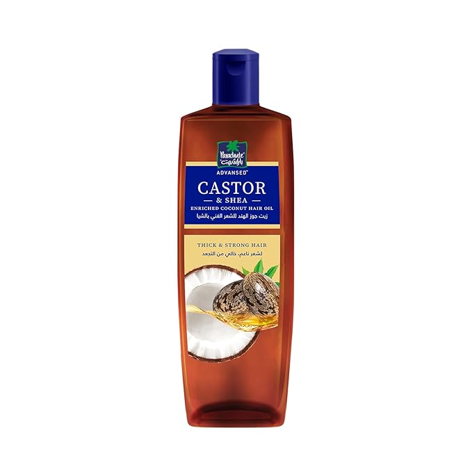 Parachute Advansed Castor & Shea Hair Oil with Coconut| Castor Hair Oil| 10x Stronger Hair| For Thick, Soft & Nourished Hair| 10.1 Fl.oz.-Velvo Beauty