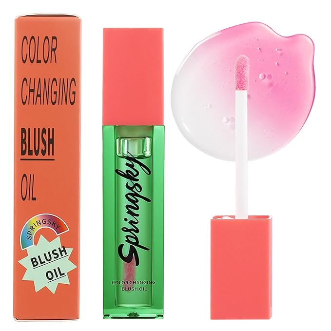 Color Changing Blush Oil, Liquid Blush Oil for Cheeks, Long-lasting Waterproof Blush, Dewy & Natural Flush Finish, Reacts to Your Skin's pH for a Customized Look-Velvo Beauty