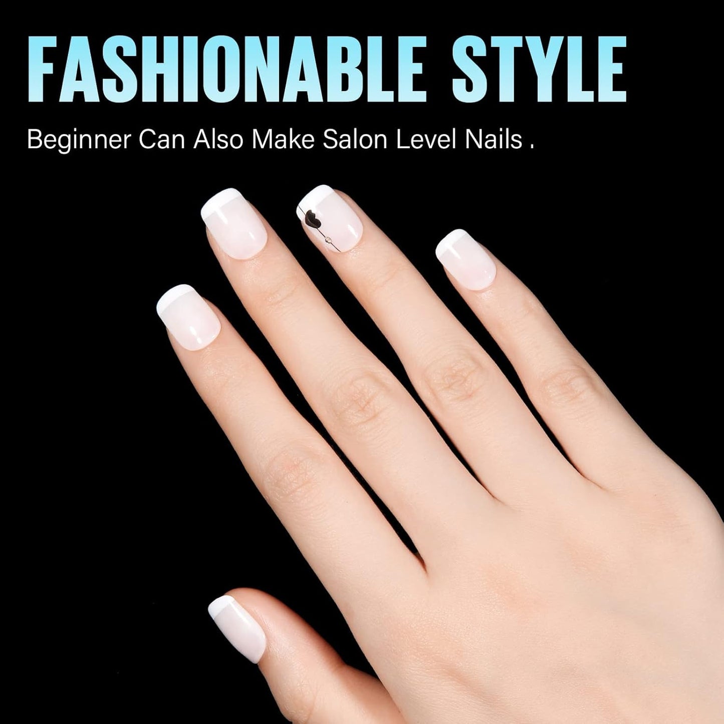 TOMICCA Extra Short Square Nail Tips, 240Pcs Acrylic Full Cover False Press on Nails Tips, 15 Sizes Pre-shaped Double-sided Matte Gel Fake nails for Extension-Velvo Beauty