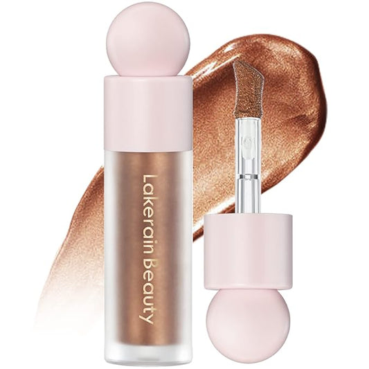 Erinde Liquid Highlighter Makeup, Face Highlighter Bronzer Makeup Stick, Natural Glossy Finish, Lightweight Blendable Silky Smooth Cream Face Illuminator Makeup, Cruelty-free, 04# CANDLELIGHT-Velvo Beauty