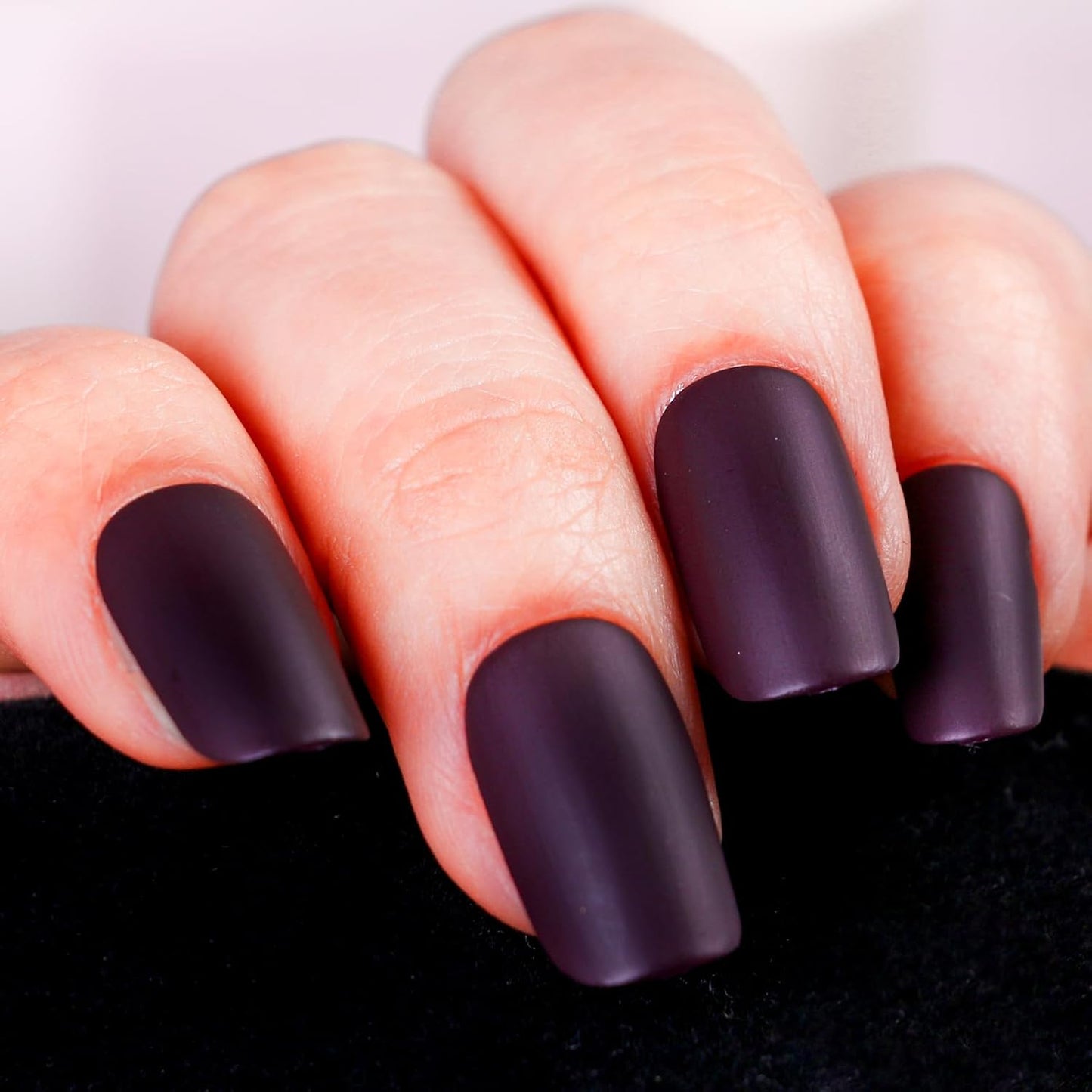 Matte Nail Polish Quick Dry Nail Lacquer for Nail Art Varnish, Mist Effect Matte Finish Velvet Nail Polish, 0.35 fl oz (Chocolate-21, 10 ML)-Velvo Beauty