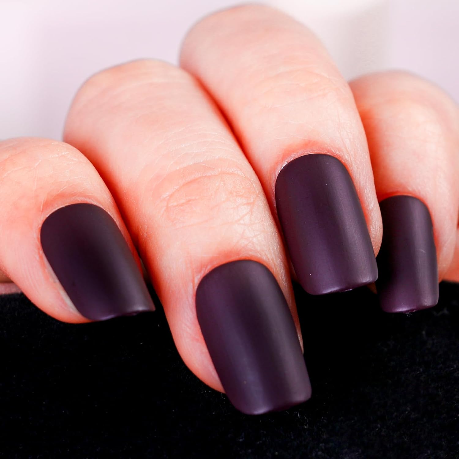 Matte Nail Polish Quick Dry Nail Lacquer for Nail Art Varnish, Mist Effect Matte Finish Velvet Nail Polish, 0.35 fl oz (Chocolate-21, 10 ML)-Velvo Beauty