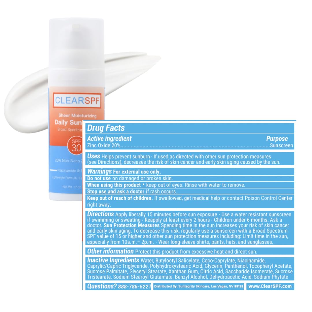 ClearSPF Daily Moisturizing Sunscreen (Sheer)-Velvo Beauty