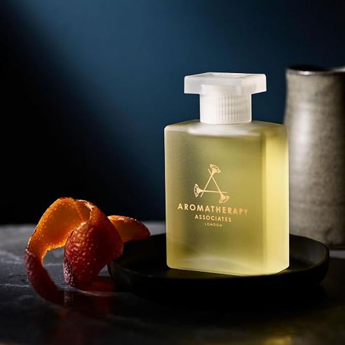 Aromatherapy Associates Light Relax Bath and Shower Oil, Natural Body Oil to Refresh Mind, Body and Spirit, Hydrating Body Oil Made with 3 Essential Oils (1.86 oz)-Velvo Beauty