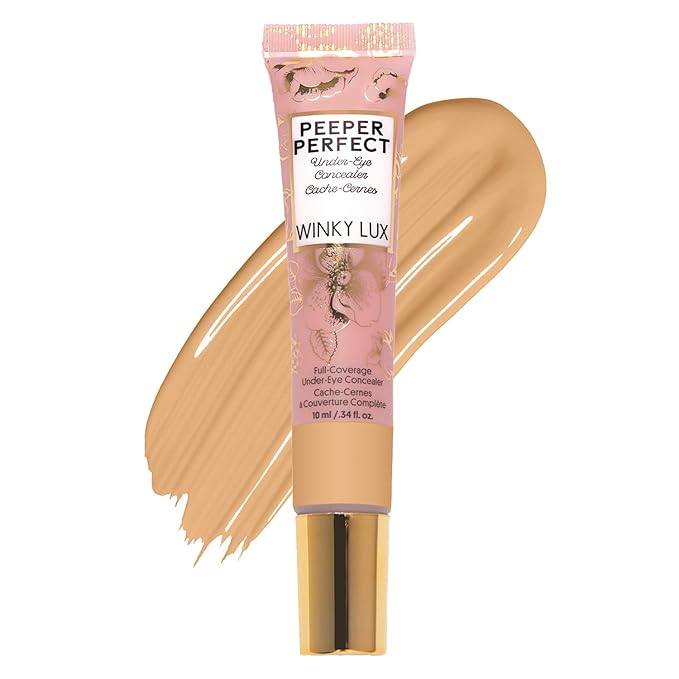 Winky Lux Peeper Perfect Under Eye Concealer, Makeup & Eye Brightener, Full Coverage Concealer for Dark Circles, Color Corrector & Eye Primer, With Collagen, Hyaluronic Acid & Vitamin E (Light Medium)-Velvo Beauty