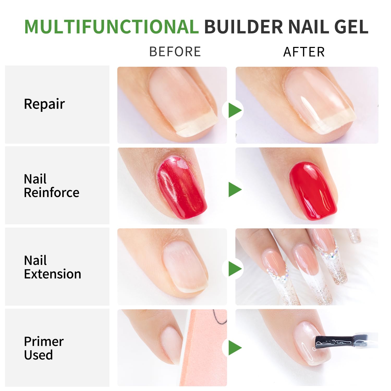 Hema Free Builder Gel - Hypoallergenic Strong Base Coat | Long-Lasting Adhesion (30+ Days) for Professional Nails Gift for Women-Velvo Beauty