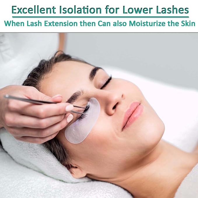 50 Pairs Under Eye Pads, Lint Free Lash Extension Eye Gel Patches for Beauty Salon False Eyelash Extensions Grafting, Hydrogel Eye Mask Beauty Makeup Tool-Velvo Beauty