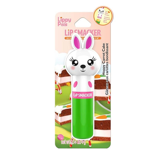 Lip Smacker Lippy Pals Bunny Rabbit, Flavored Moisturizing & Smoothing Soft Shine Lip Balm, Hydrating & Protecting Fun Tasty Flavors, Cruelty-Free & Vegan - Hoppy Carrot Cake-Velvo Beauty