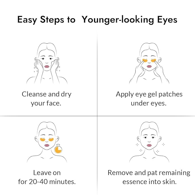 MIZON Collagen Eye Gel Patch with Hydrolyzed Collagen, Caviar, and Chamomile for Firming, Nourishment, and Wrinkle Care – 60pcs –-Velvo Beauty