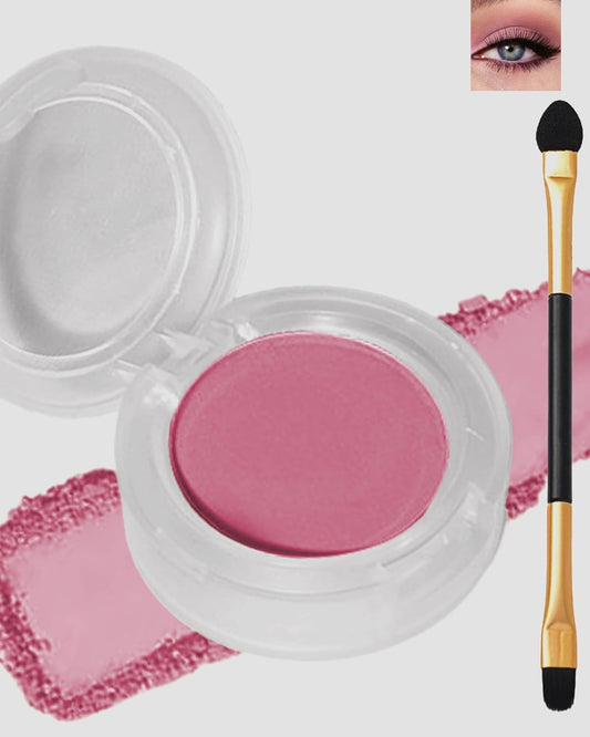 Single Matte Eyeshadow, Pink Eye Shadow Blush Palette Makeup,High Pigment Waterproof Nude Multiuse Pressed Eye Shadows Powder with Smooth Powder,Lightweight Blendable Formula for Daily Eye Look-342-Velvo Beauty