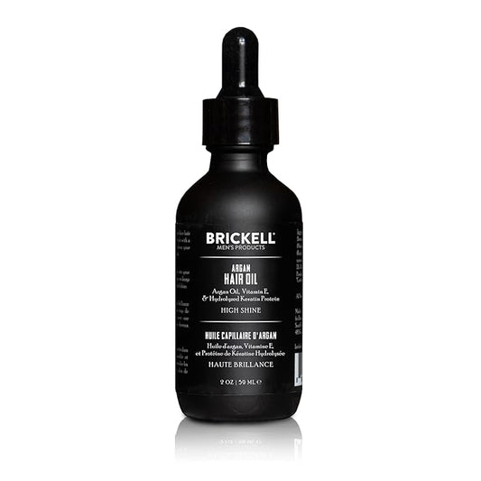 Brickell Men's Argan Oil for Hair, Natural and Organic Hair Oil For Men, Lightweight Hair Treatment, 2 Ounce, Scented-Velvo Beauty