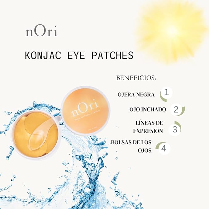 NORI Konjac Eye Patches – Anti-Wrinkle/Removes Bags/Moisturizing/Dark Circle/60 Pieces (Aloe Vera)-Velvo Beauty