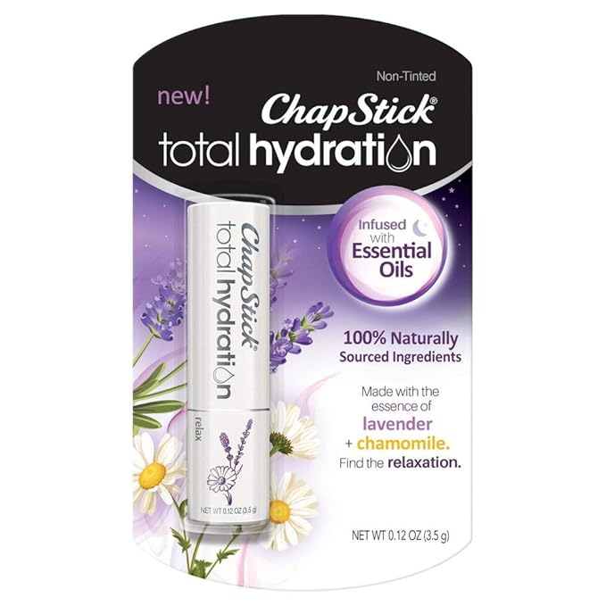 Chapstick Total Hydration Essential Oils Lip Balm - Relax - 0.12oz (Pack of 4)-Velvo Beauty