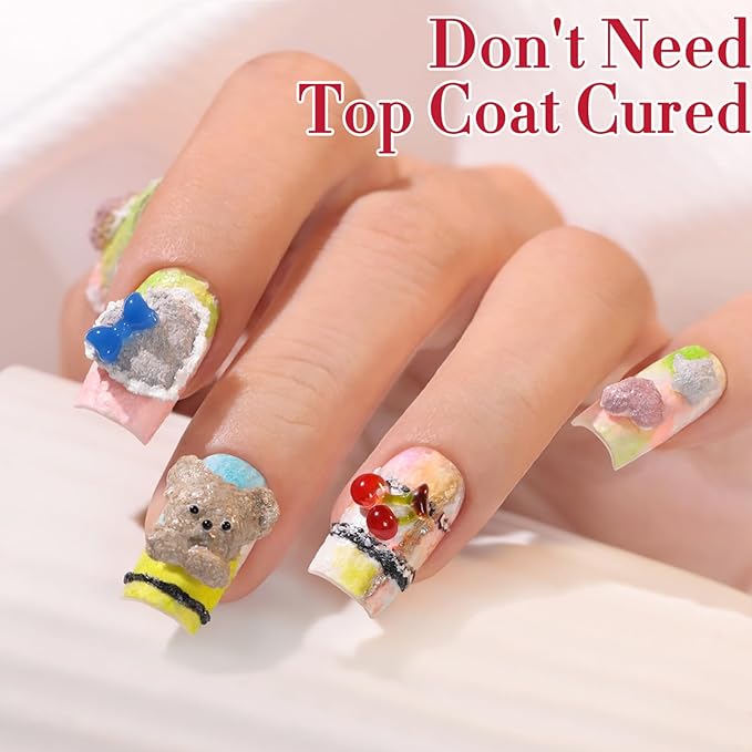 Double Rhythm 3D Nail Gel Solid Sculpting Gel for Nail Art Non-Sticky Hard Gel for Building Carving Molding Nail Extension Soak Off UV/LED Salon Home DIY 0.5 Oz (Gypsum Silver Gray)-Velvo Beauty