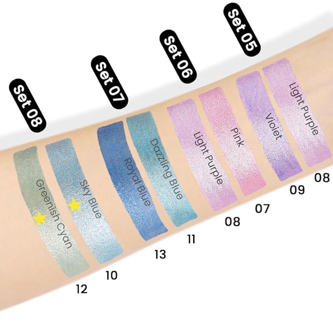 evpct 2Pcs Cream Eyeshadow Sticks Set for Eyes Sky Blue & Greenish Cyan Shimmer Eye Crayon Shadow Brightener Stick Pencil Pen Bulk sombras en crema para ojos 10+12-Velvo Beauty