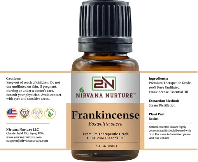 Frankincense Sacra Essential Oil 100% Pure Premium Therapeutic Grade, Undiluted - Aromatherapy Diffuser for Calm and Relaxation, Skin Care, Hair Care-Velvo Beauty