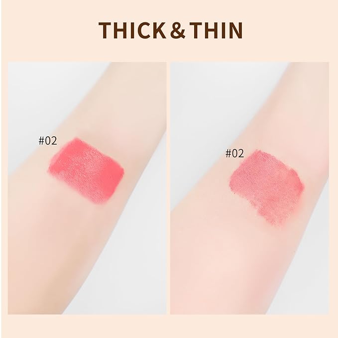 Face Blush with Brush Liquid Blush for Cheeks Long Lasting & Smooth Creamy Formula Lightweight Blush Stick Blush Wand Crystal Pink-Velvo Beauty