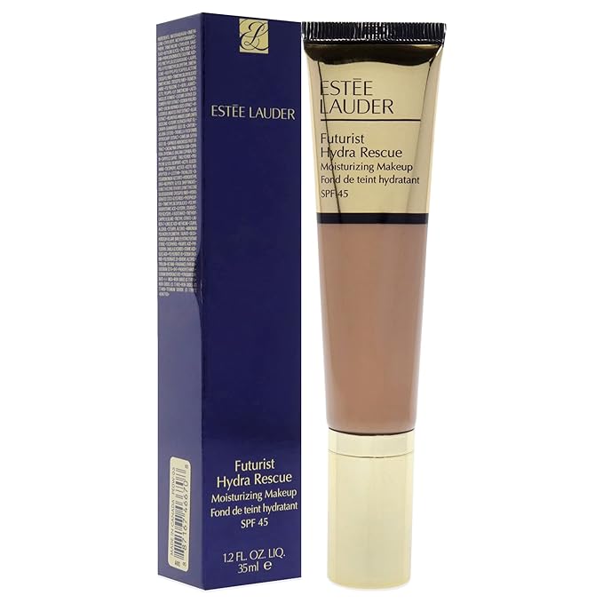 Estée Lauder Futurist Hydra Rescue Moisturizing Foundation SPF 45, 12 Hour Glow, 1.2 oz., 4N1 Shell Beige-Velvo Beauty