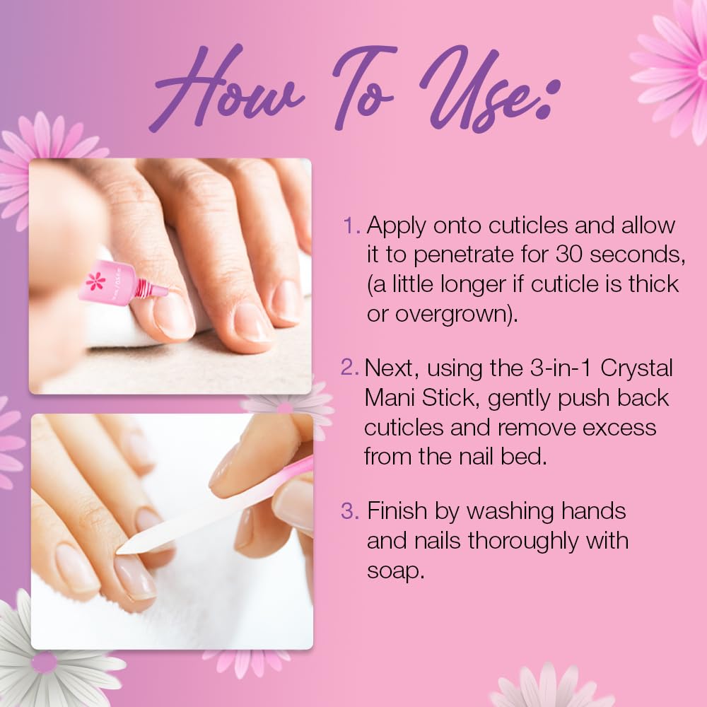 Flowery Pro Cuticle Kit, with Cuticle Butter and Pro Cuticle Remover, 2-piece Set, 1-pack-Velvo Beauty